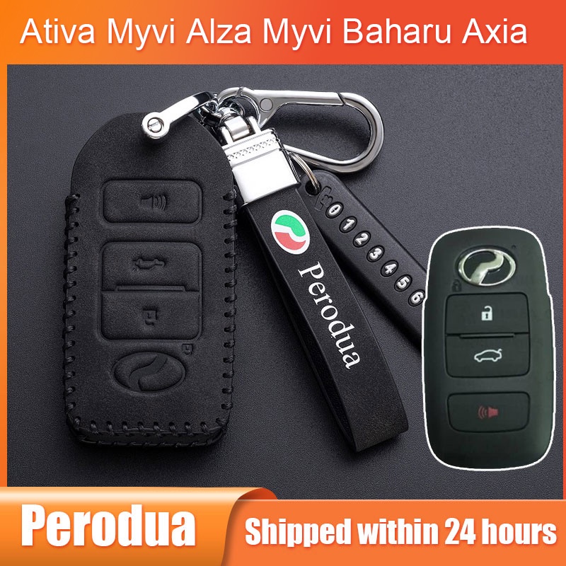 For Perodua Myvi 2022 2024 Myvi Baharu Alza Axia 2023 2024  Ativa Keyless Key Case Cover Keychain Accessories