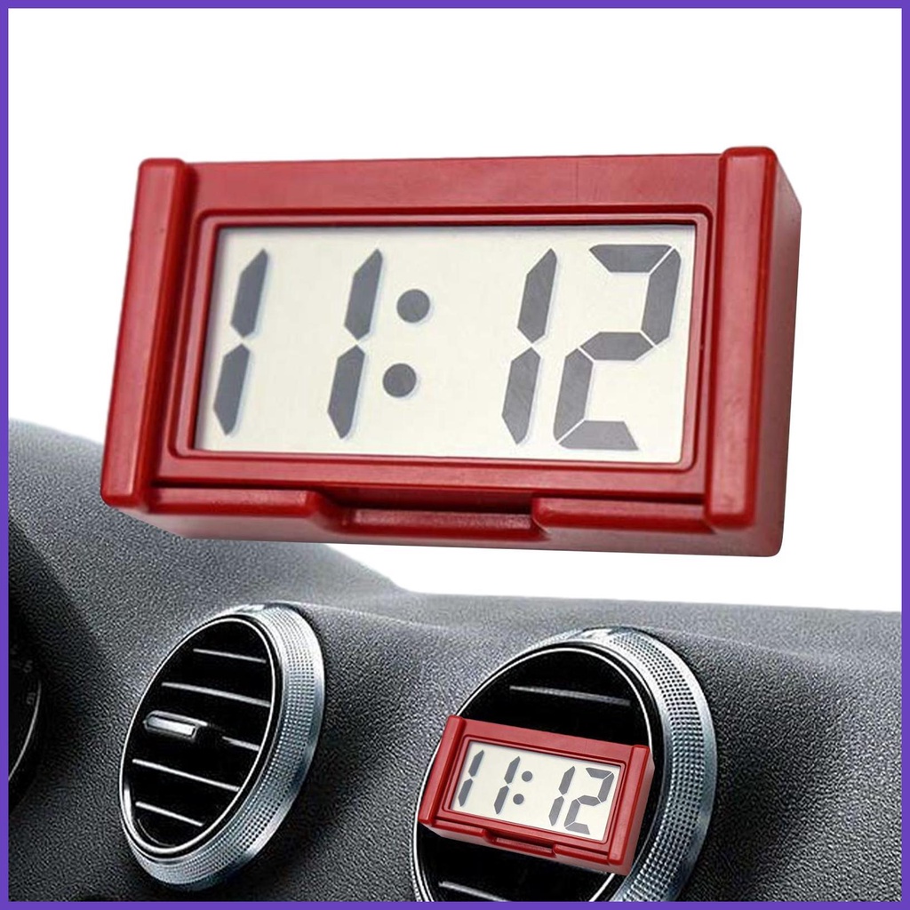 Battery Digital Clock Small Large Screen Stick on Clock for Car