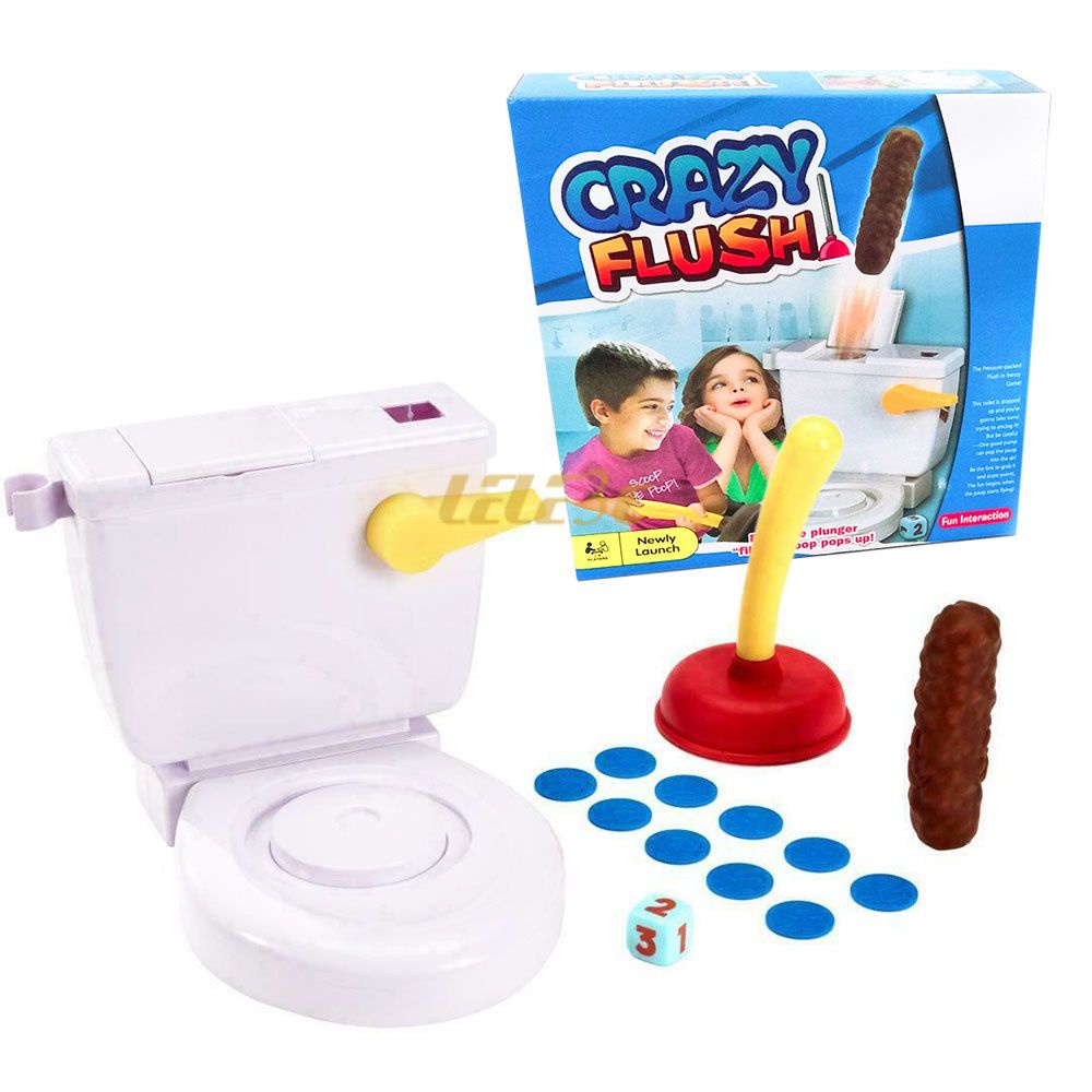 Entertaining Toy Plunger Poop Game Gross Toilet Game With Flying Poop