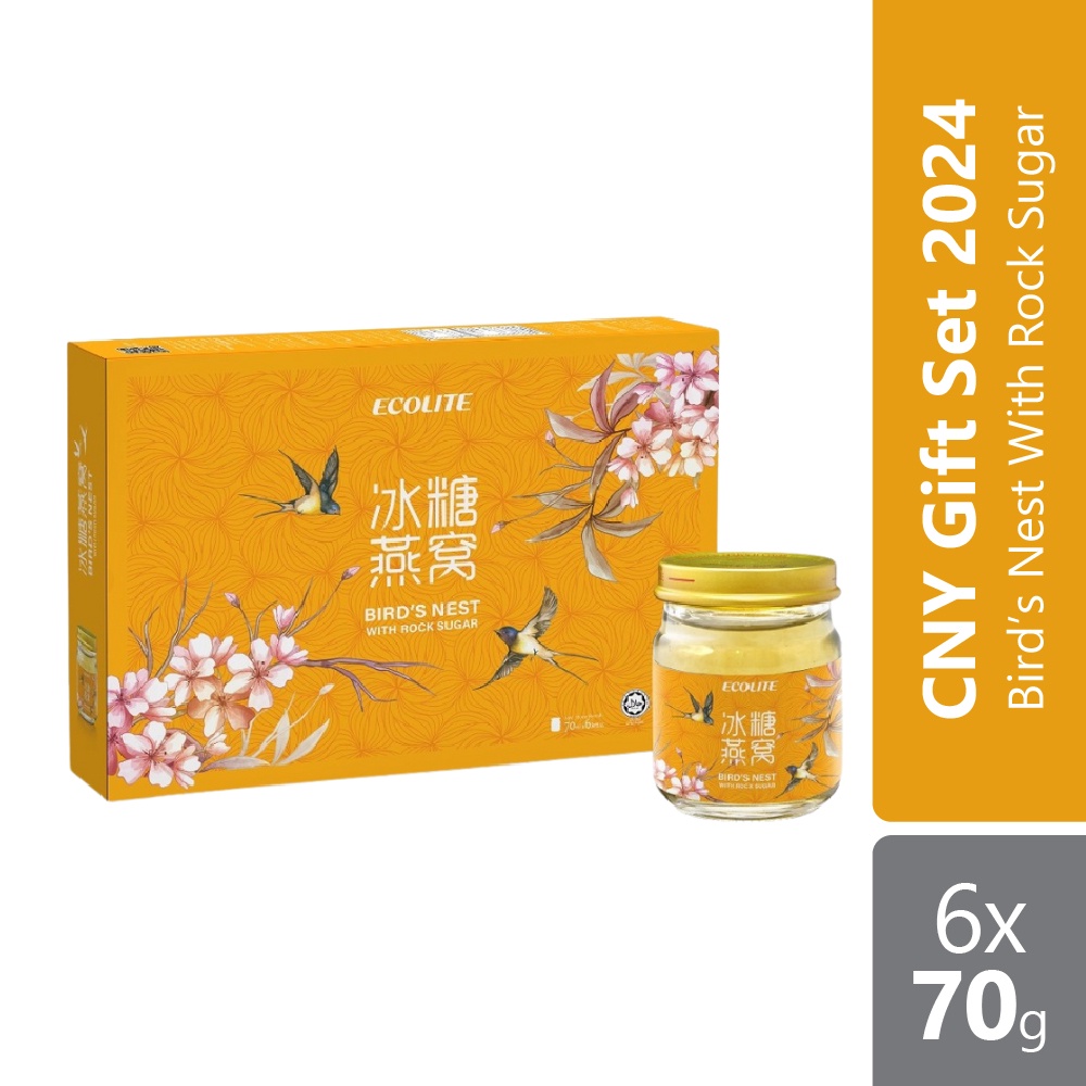Ecolite Bird Nest with Rock Sugar(70g) 70ml x 6s CNY Gift Set 2024