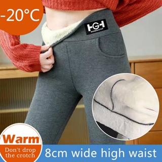 Winter Pants Women Office Thick Warm Fleece High Waist Pencil