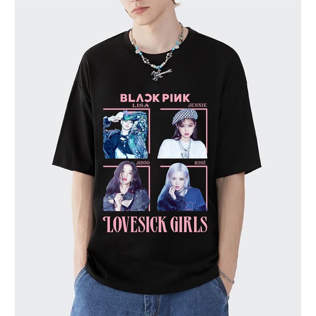 BLACKPINK Black Pink Band T-shirt, Women's Size L cotton black type Vintage Second Hand main image 1
