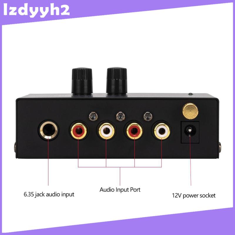 [LzdyyhacMY] Phono Preamp Record Player Preamp ,Audio Preamplifier Low Noise ,12V Adapter