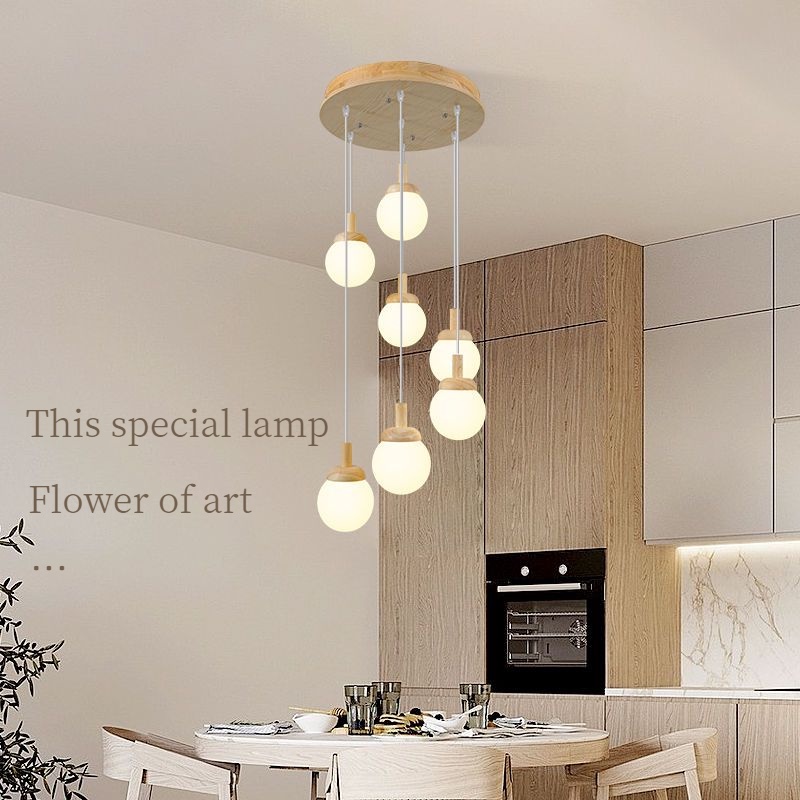 Nordic Pendant Light Creative Minimalist Japanese Style Log Retro