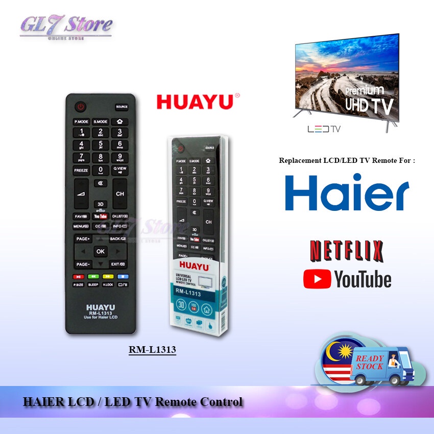 HAIER LCD LED TV REMOTE CONTROL UNIVERSAL RM-L1313 ALAT KAWALAN JAUH ...