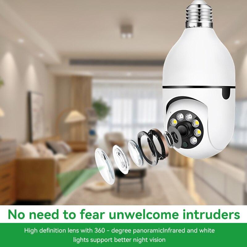 Bulb Surveillance Camera Night Vision Full Color Automatic Human ...