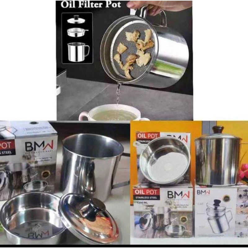 Oilpot or cooking oil filter 1200 ml | Shopee Malaysia