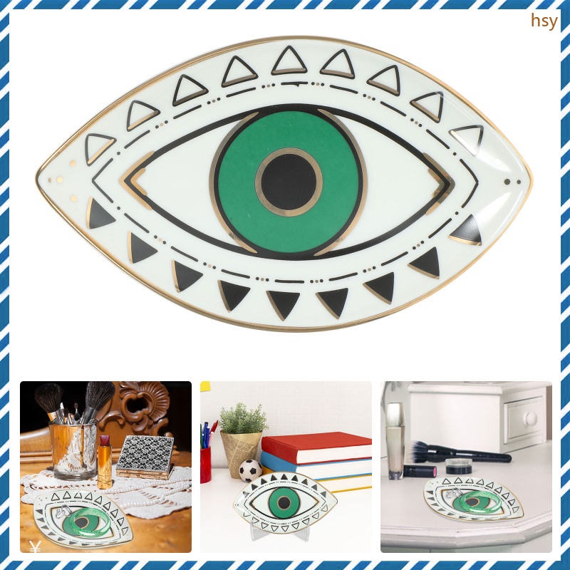 huyisheng Jewelry Plate Tray Decorative Earring Holder Porcelain