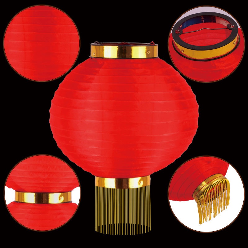 2024 New Year Red Lantern With CNY Series Brushed Outdoor Decorative Light Waterproof Folding