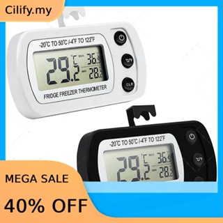 Waterproof Refrigerator Fridge Thermometer, Digital Freezer Room Thermometer,  Max/Min Record Function Large LCD Screen and Magnetic Back for Kitchen, Home,  Restaurants (2 Pack) 