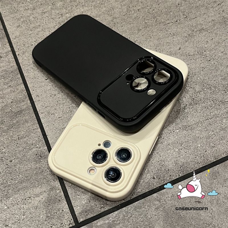 Luxury Matte Black White Contrast Window Len Frame Case For Realme C53 ...