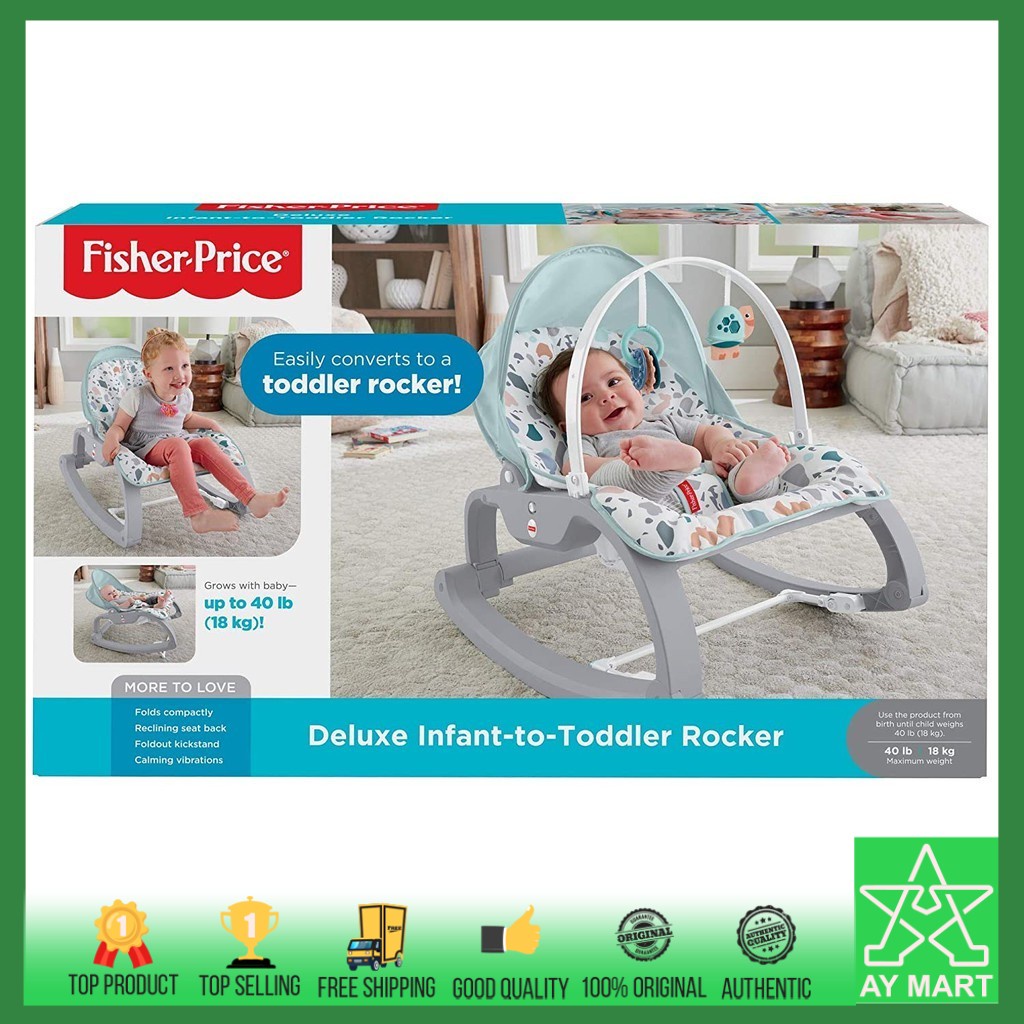 Fisher Price Deluxe Pacific Pebble Cover InfanttoToddler Rocker Baby