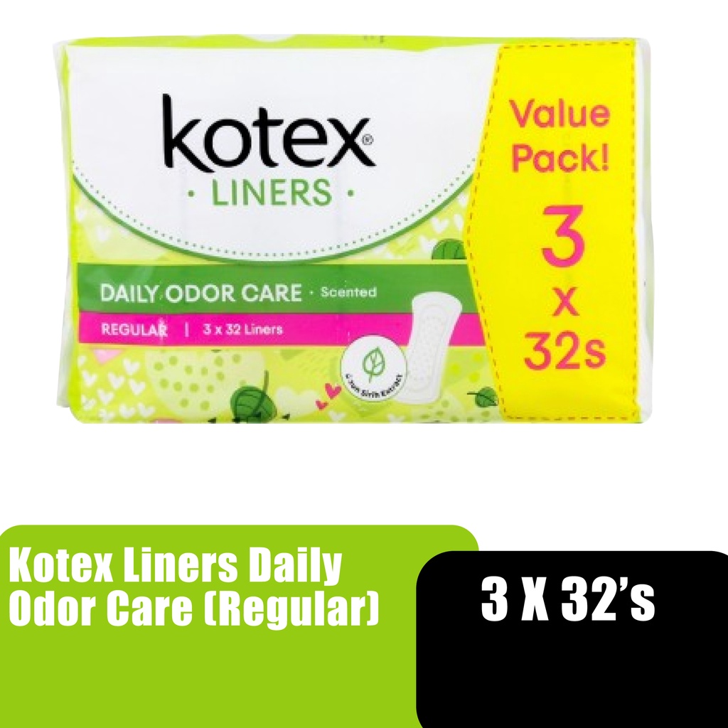 KOTEX LINERS DAILY ODOR CARE 32'S X 3 LONGER & WIDER (REGULAR) Shopee Malaysia