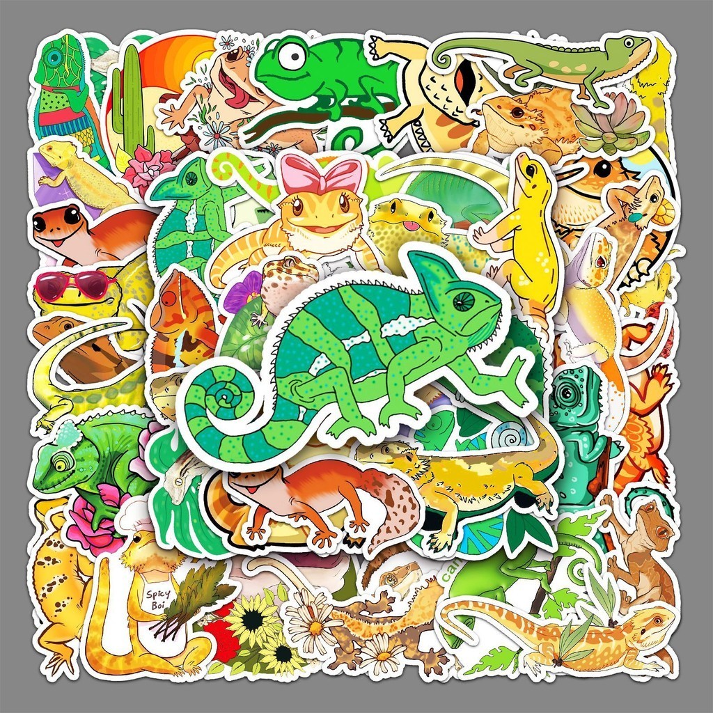 50pcs Lizard Stationery Box Stickers Anime Stickers Waterproof Stickers ...