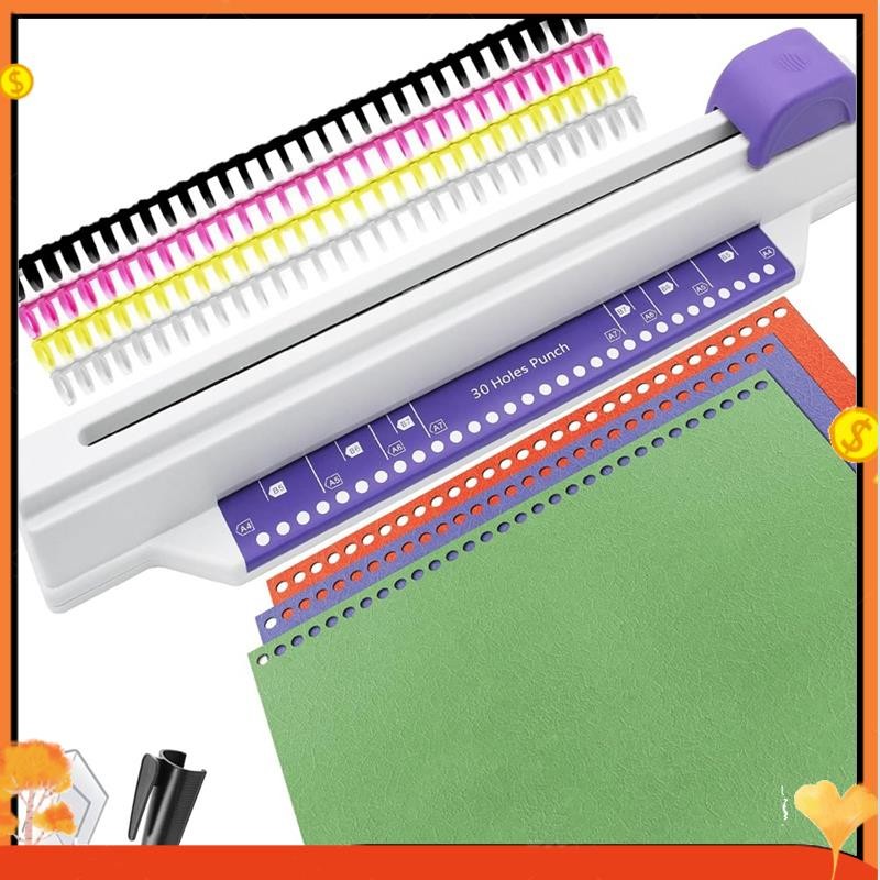 Hand Push Binder, 30 Hole Binder Machine, Coil Binder, Home Desktop ...