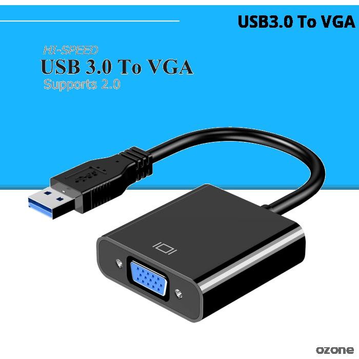 USB 3.0 to VGA 1920x1080p Adapter Video Graphic Display External Cable ...