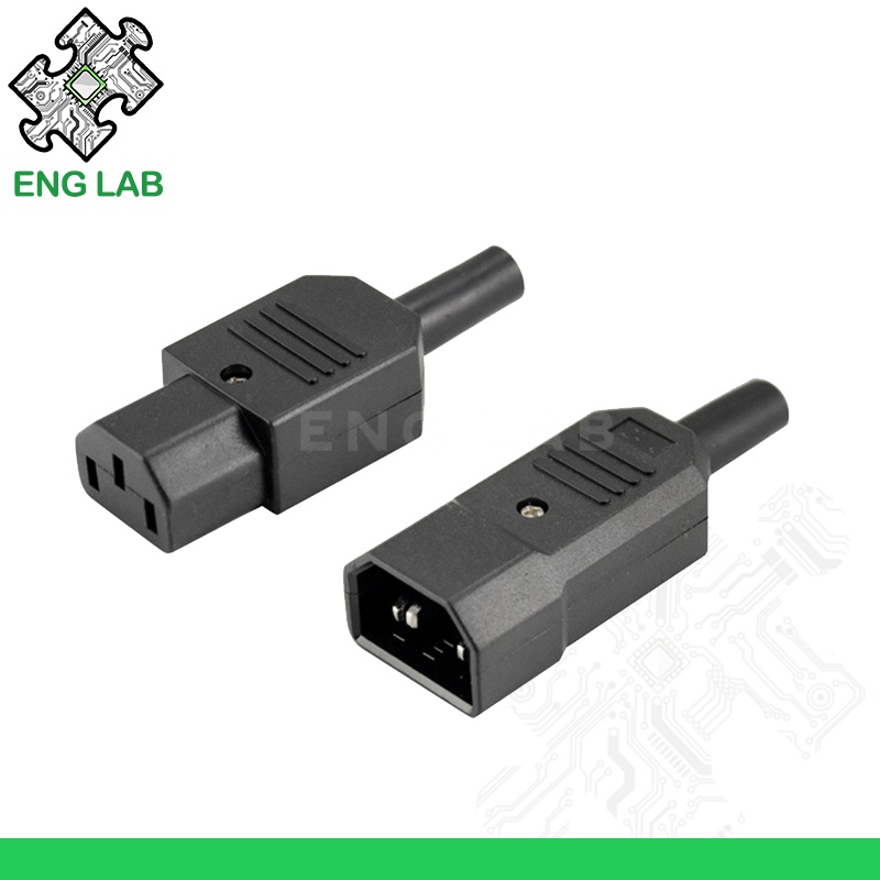 ENGLAB★C13 Connector and C14 Inlet, PDU Style, Rating 10A/250V For AC ...