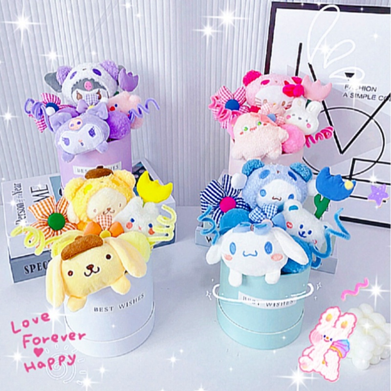 Miniatures Sanrio Bouquet Série Kuromi Et My Melody – échelle 1:12, Plastique, Neuf, Lot