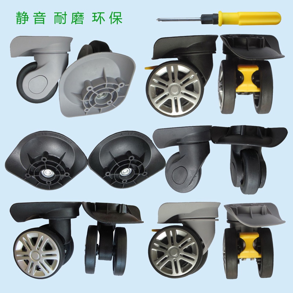 2pcs Roda Luggage Wheel Replacement Suitcase Mute Swivel Casters Part ...