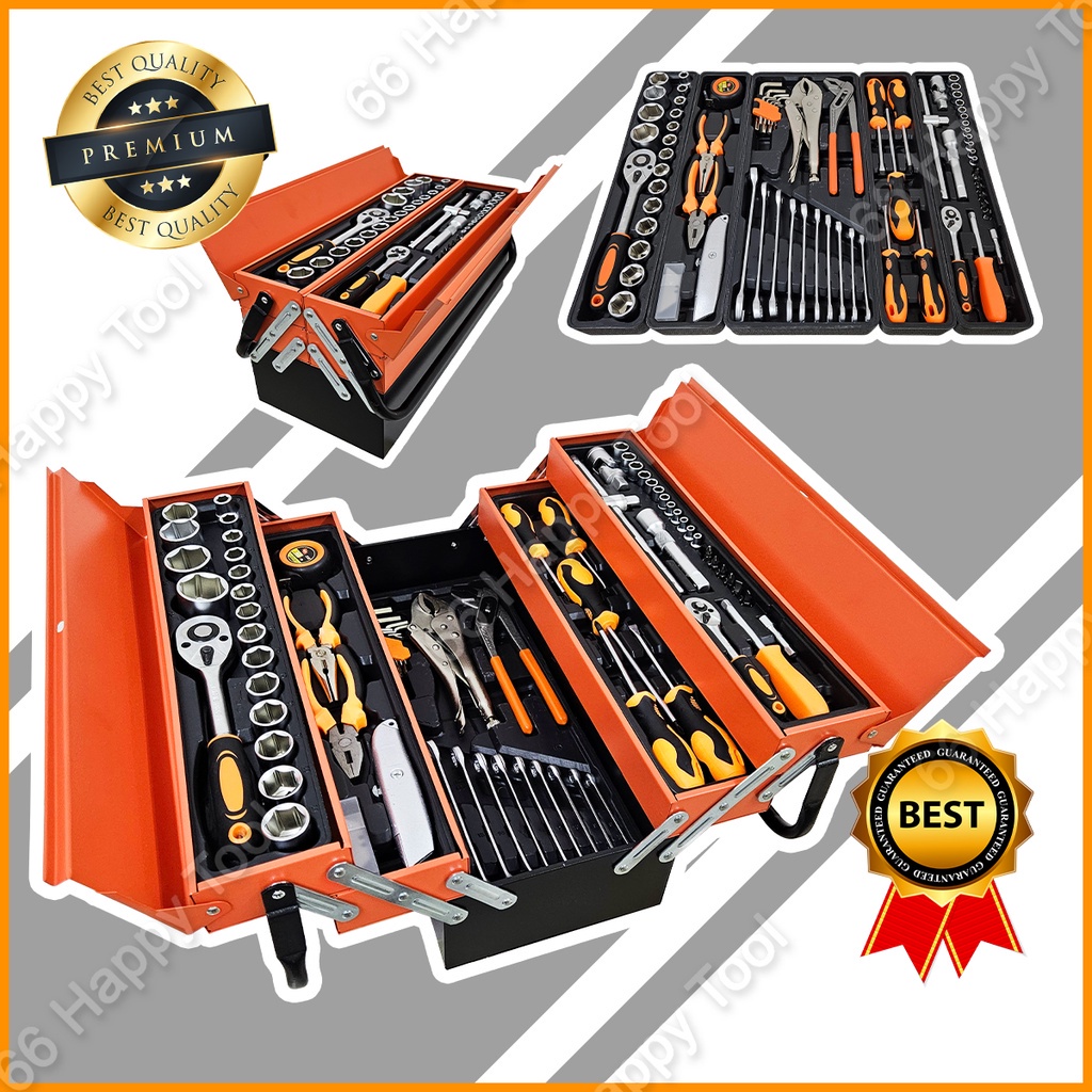 85pcs / 86pcs Metal Tool Box Set Heavy Duty Tools Full Set Kotak