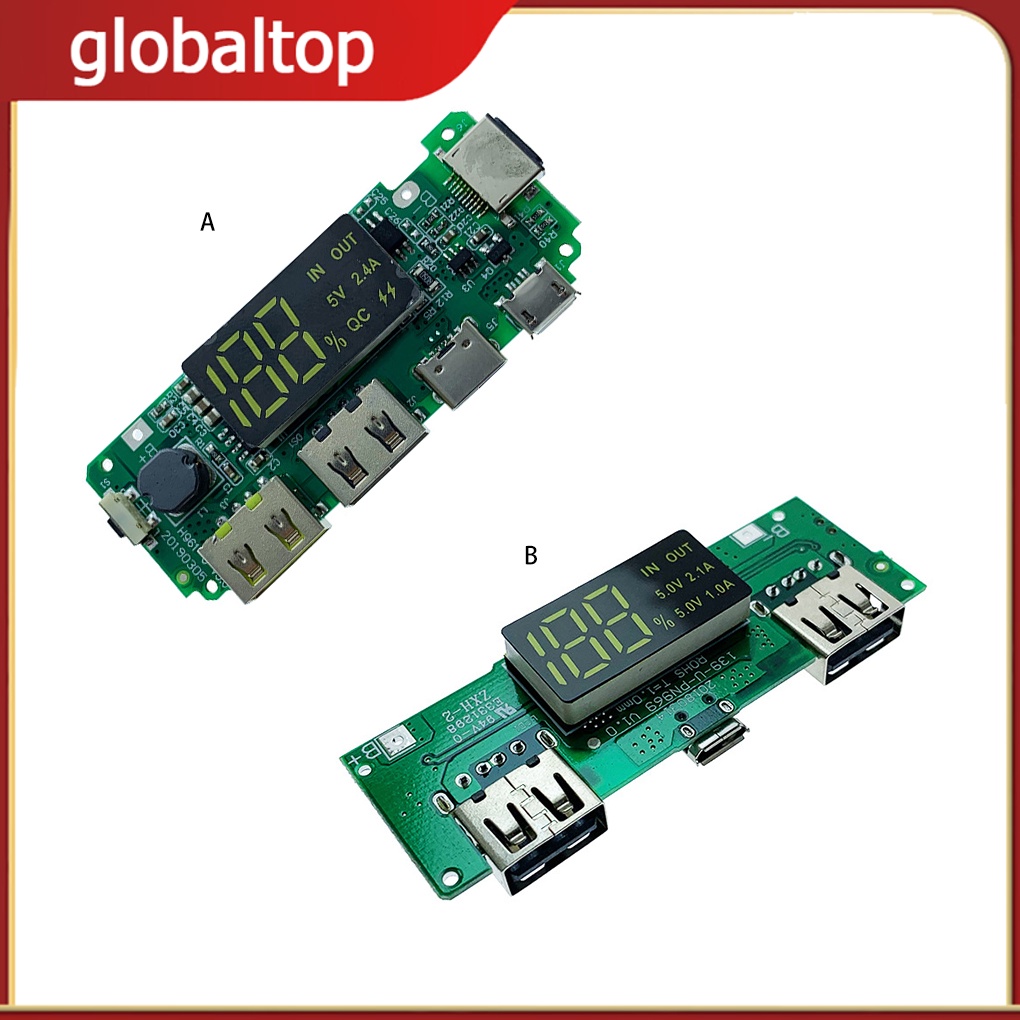 1/2/3 LED Dual USB Charging Module Lithium Battery Charger Circuit