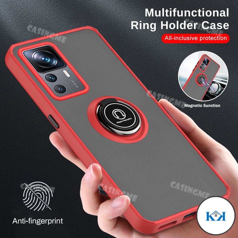 KK Xiaomi 12T 12T Pro Magnetic Holder Ring Shockproof Matte Casing For ...