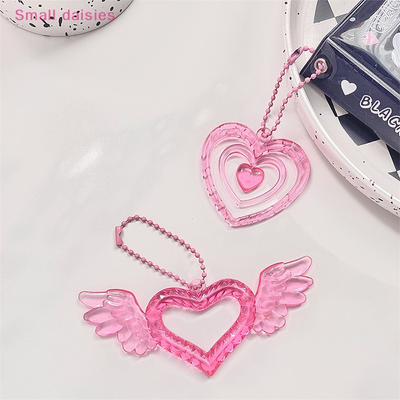 [Small daisies] Hollow Heart Pendants Photo Album Decoration Key Chain ...