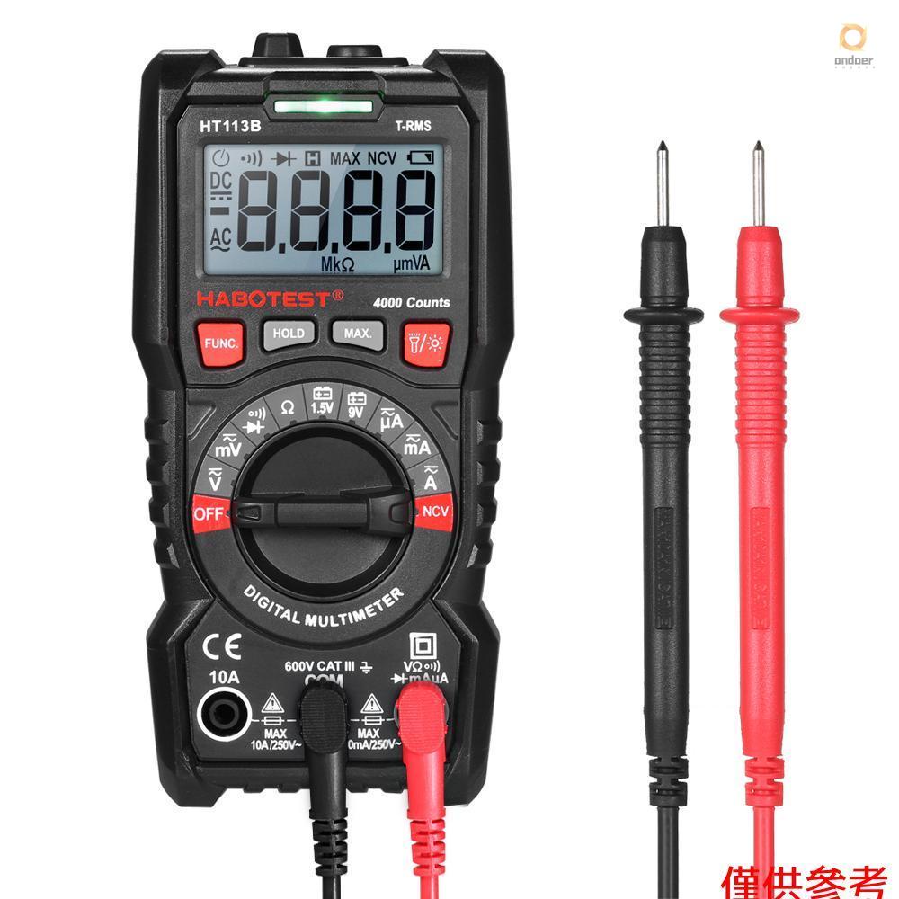 HABOTEST Digital Multimeter Auto Range True RMS 4000 Counts Non Contact ...