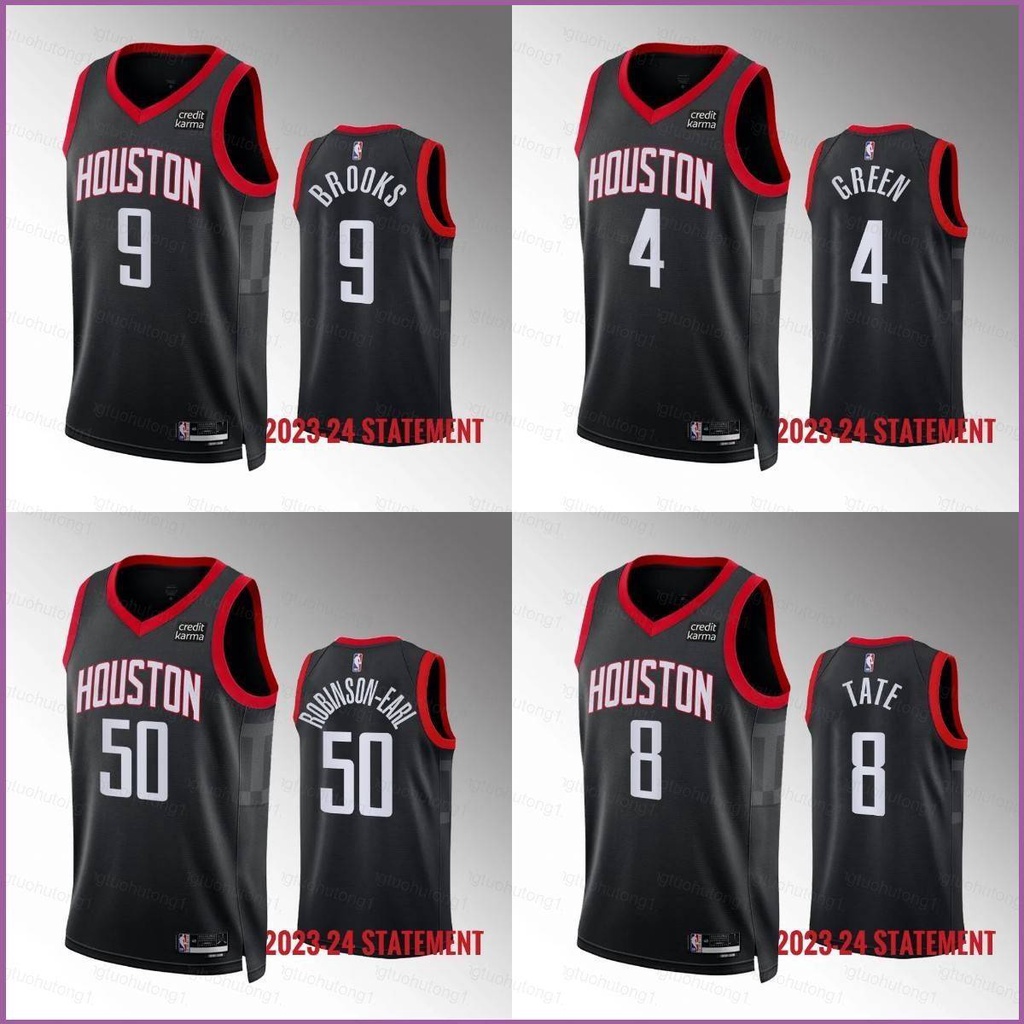 Ani 2024 NBA Houston Rockets Jersey Tate Brooks Earl Green Basketball Sports Vest Unisex City