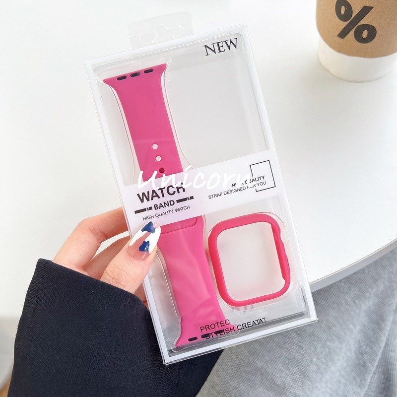 Strap +Case for Apple Watch S8 41mm 40mm 45mm 44mm IWatch Series 9 8 7