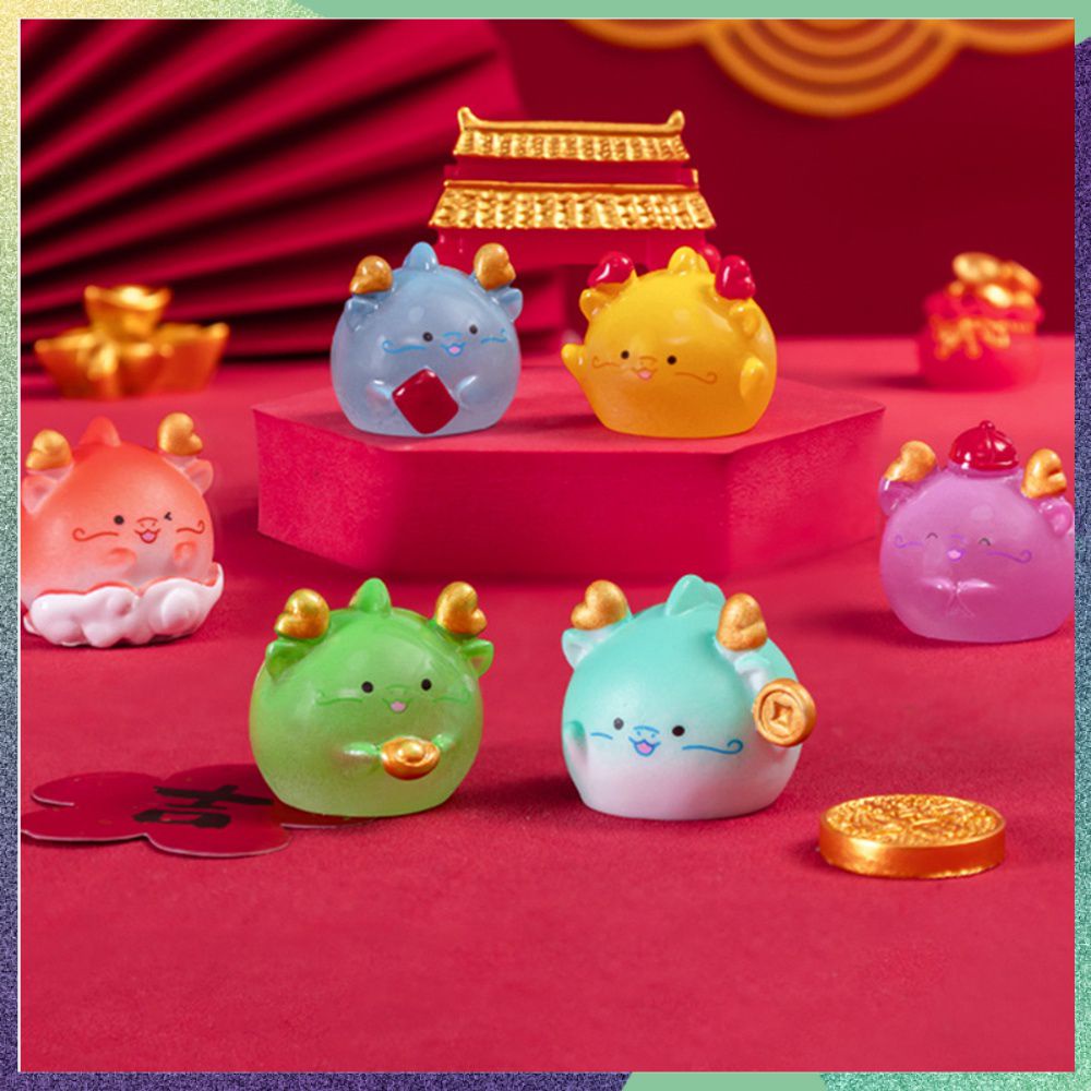 CNY Cute doll blind box cartoon zodiac dragon shape ornaments various ...