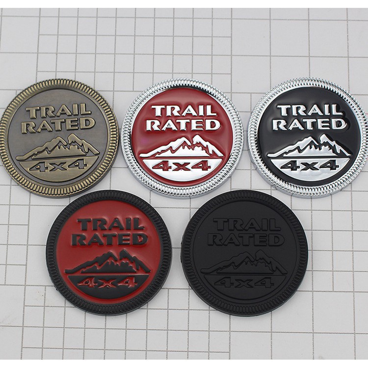 Trail Rated 4X4 emblem Rear trunk logo back sticker Car side badge for ...