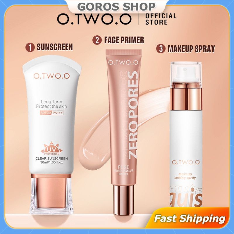 O.TWO.O 3-piece value set Sunscreen → Isolation Cream → Fixing Spray ...