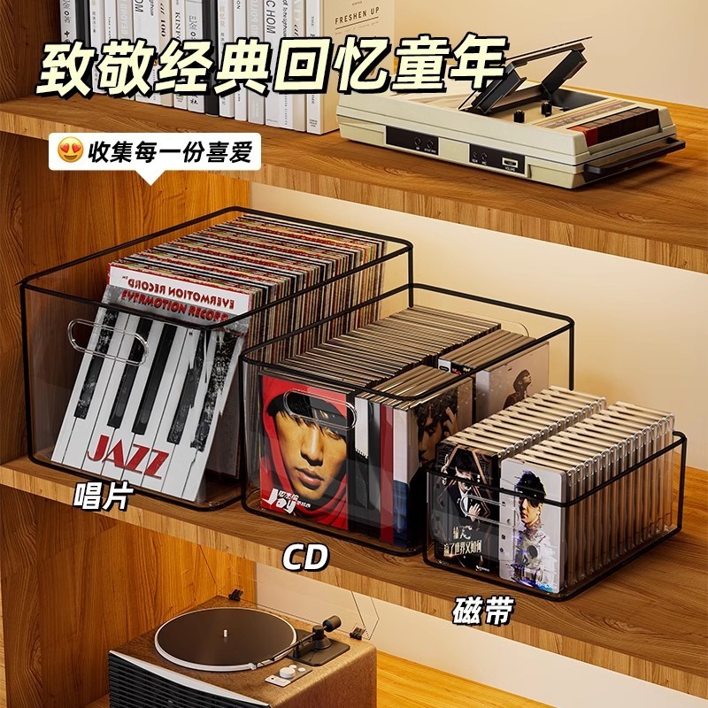 Official CD Storage Box Acrylic Album Display Stand Desktop Blu-Disc ...