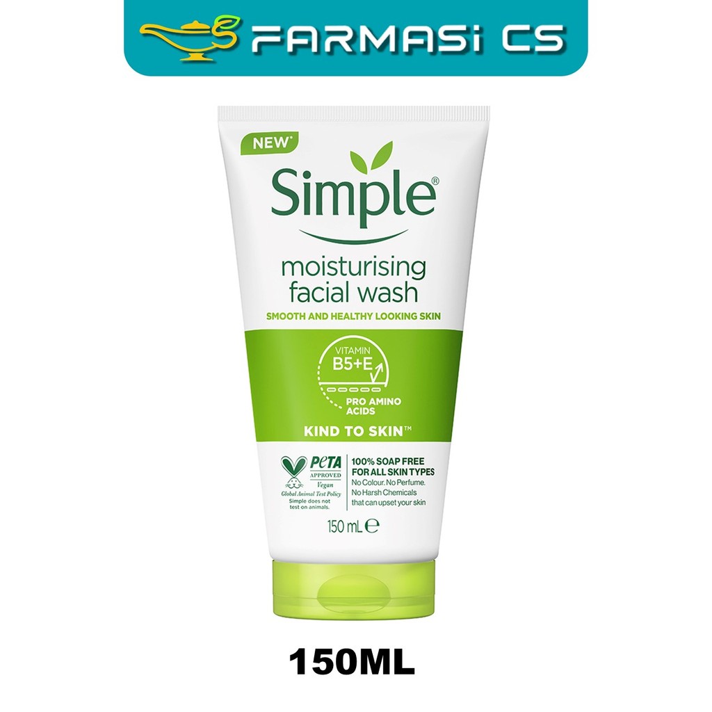 Simple Moisturising Facial Wash 150ml EXP:06/2026 [ Skin Smooth Vitamin ...