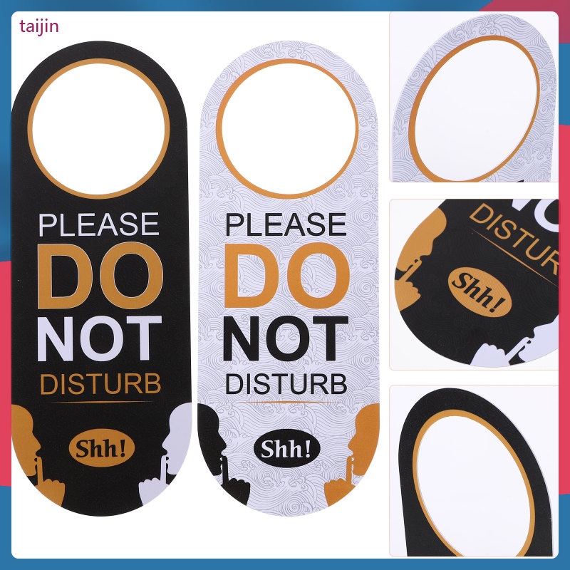 Door Knob Hanger Double Sided Sign Plastic Tags Hotel Pendant Doorknob Not Disturb Hanging Board