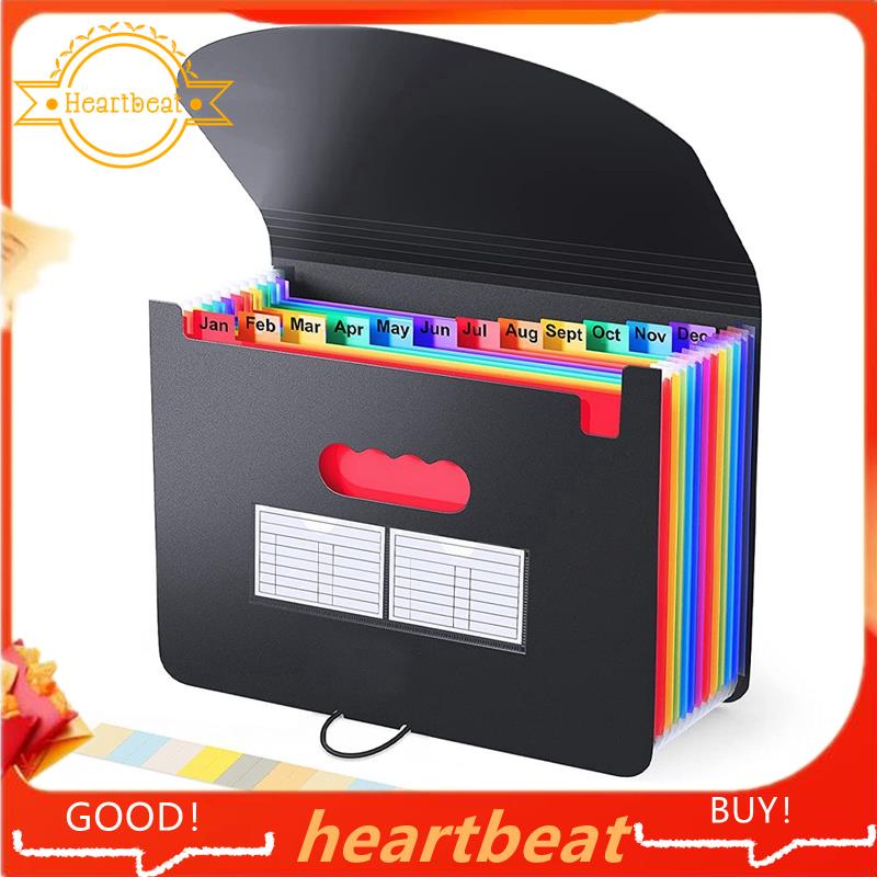 Accordian File Organizer,13 Pockets Expanding File Folder,Portable