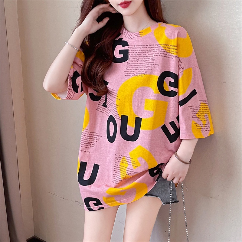 Plus Size T-Shirt Women Baju T Shirt Woman Baju Perempuan Korean Style Women  Tshirt Baggy Tops Teens Oversized Shirt Murah Viral Fashion Big Size Shirt  ins Ulzzang ins Women Cloth