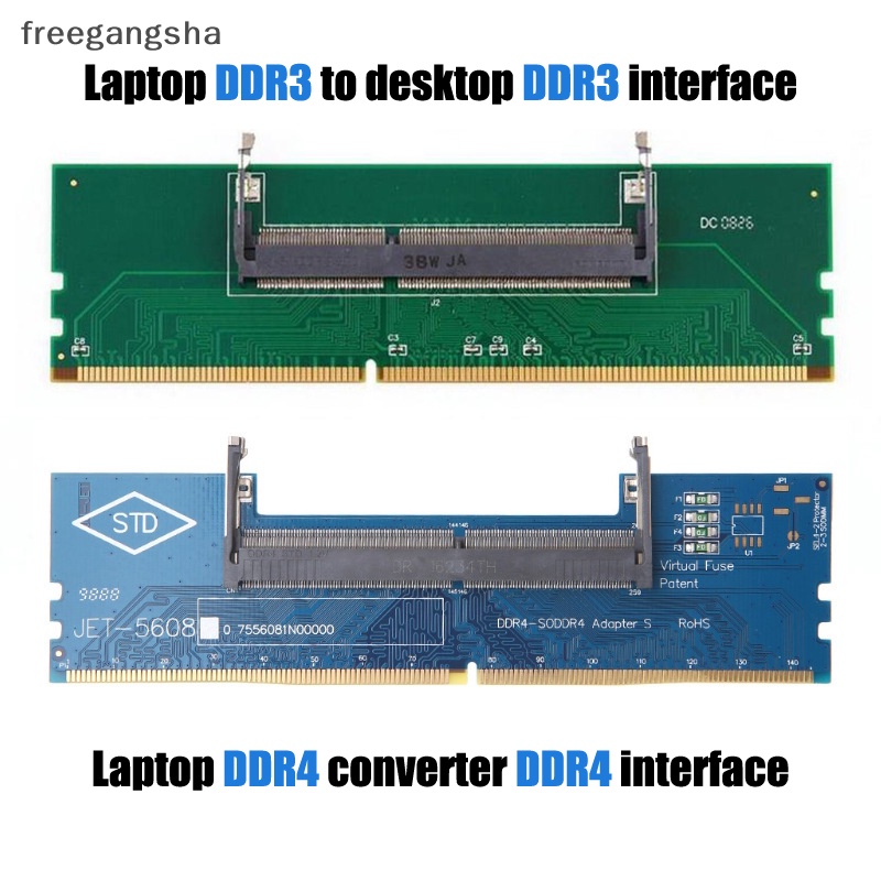 [FREG] DDR3 DDR4 DDR5 Laptop To Desktop Memory Adapter Card SODIMM To
