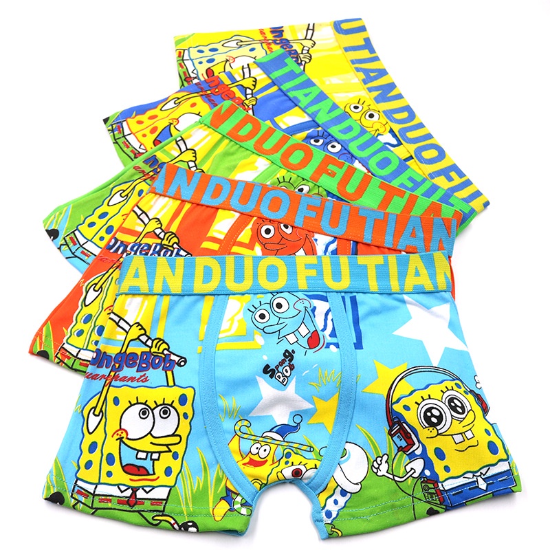 3Pcs/set Cartoon SpongeBob Underwear Soft Breathable Girls Panties Kid Boxer 2-12 Years Baby ...