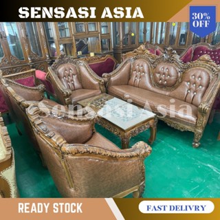 Sofa Jati Ganesha Meja Kerusi Kayu Jati Sofa Set Kayu Jati Shopee Malaysia