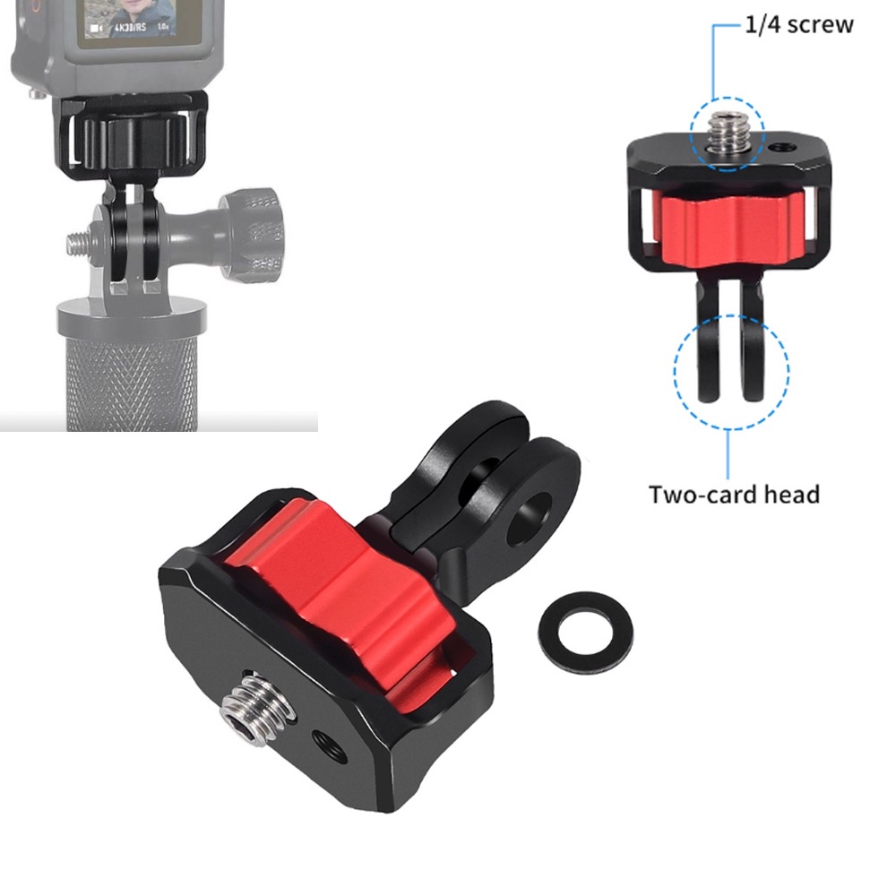 XTXINTE Aluminum Alloy Knob Lock Upgrade 1/4 Screw To 2Slot Tripod