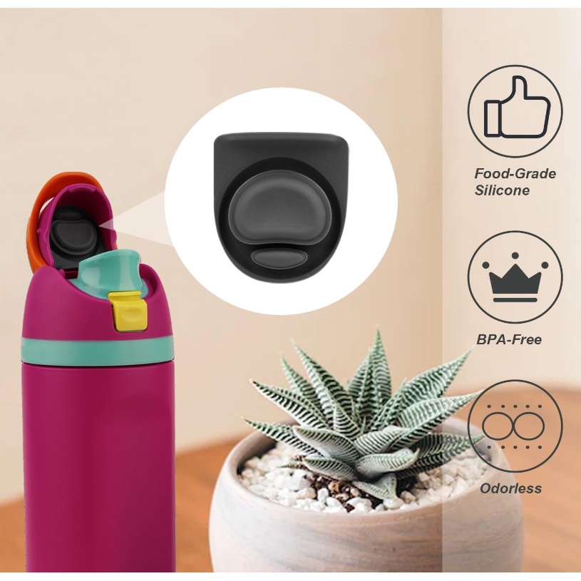Housse Silicone Pour Bouteille D'eau Owala FreeSip 24 Oz - Protection Antidérapante Du Fond - Gris - 9