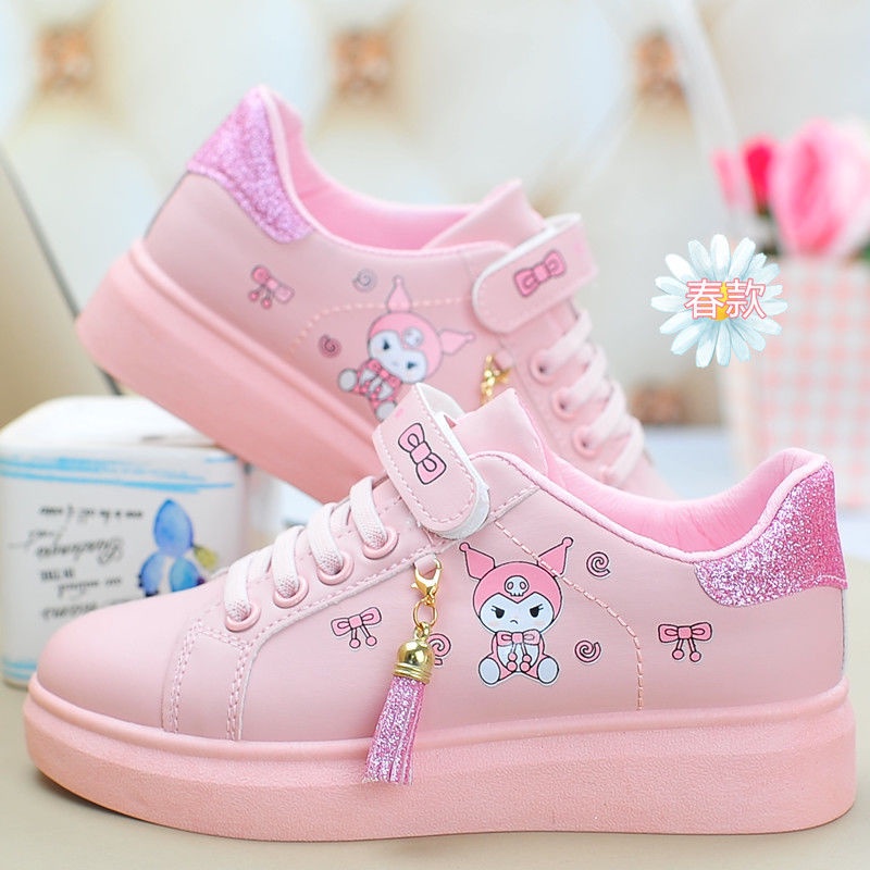 kids shoes kasut baby girl shoes sneakers kasut budak perempuan sport shoe Sanrio Hello Kitty non slip net shoes girl casual shoes cartoon board shoes Kuromi sports shoes cute sneakers Shopee Malaysia