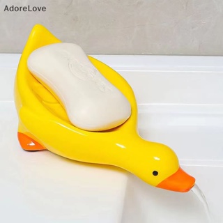 Self Draining Ceramic Duck Shape Soap Holder Portable Bar Soap