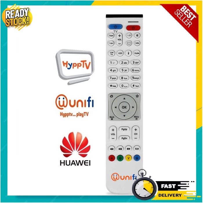 Remote Control For HyppTV Box - Unifi TV EC6106V5 EC6108V8 EC2108E/Alat ...