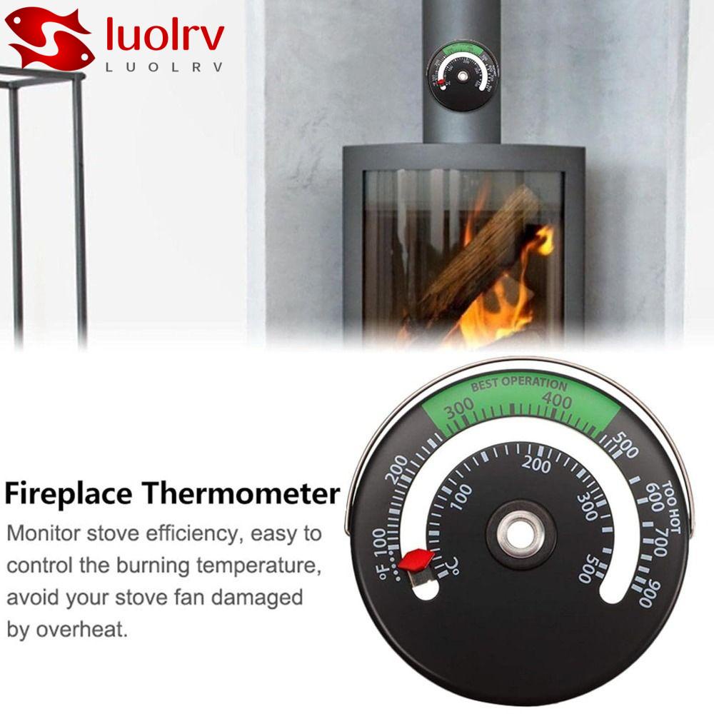 LUOLRV Wood Stove Thermometer, Metal Fireplace Thermometer
