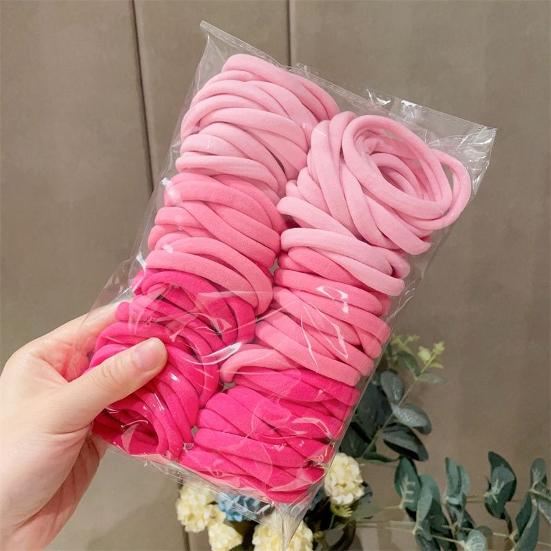 50/100/200pcs Set Big Hair Ties for Kids Korean Fashion Simple High ...