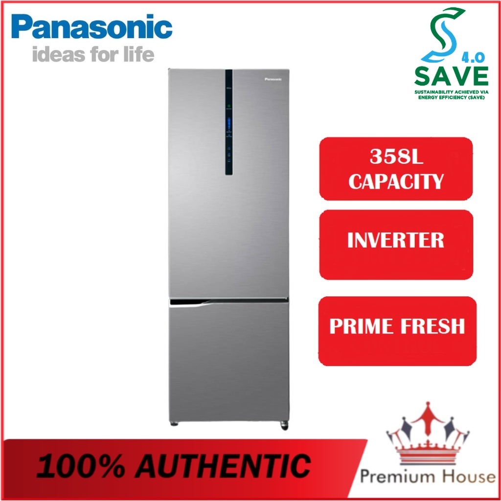 PANASONIC NRBC360XSMY 358L Inverter Bottom Freezer Fridge/Refrigerator