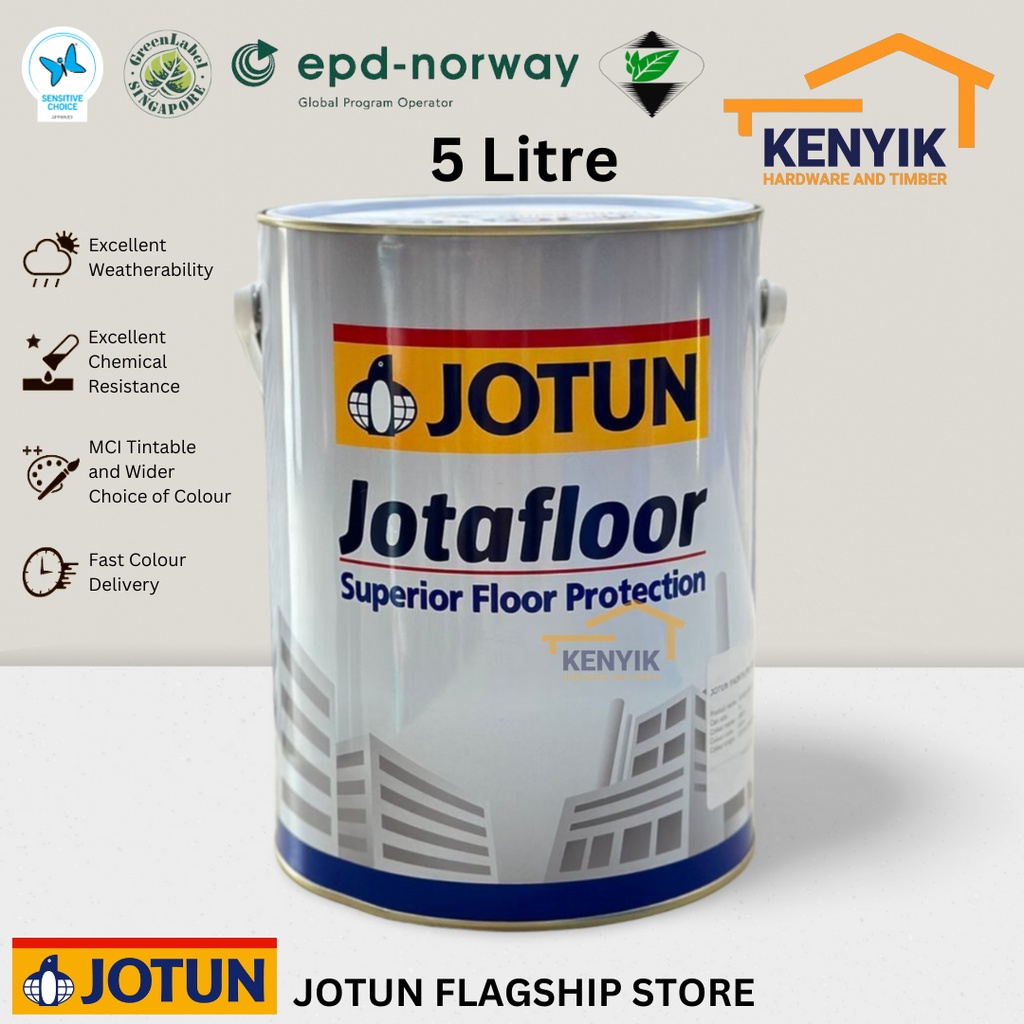 JOTUN 5L Jotafloor PU Top Coat (Outdoor Floor Paint) | Shopee Malaysia